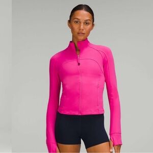 Lululemon Sonic Pink Nulu Cropped Define Jacket Size 12